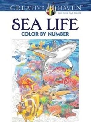 Creative haven sea life color by number coloring book
