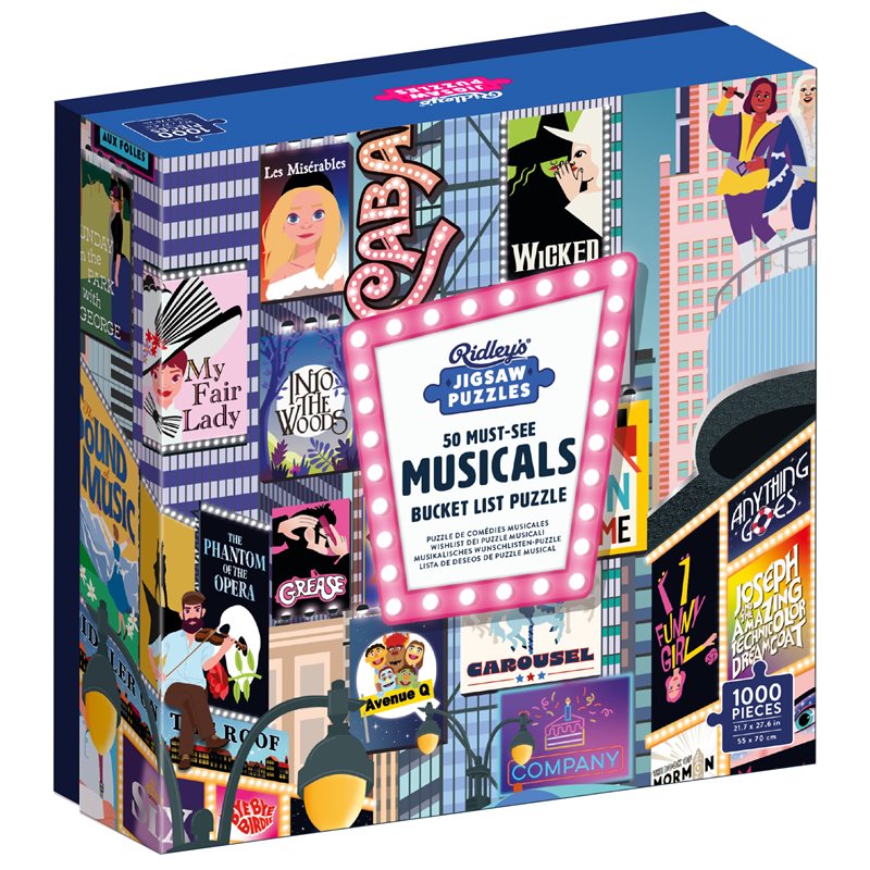 50 Must-See Musicals Bucket List 1000-Piece Puzzle